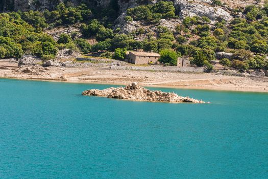 The artificial-scale Cuber reservoir in the Sierra de Tramuntana, Mallorca, Spain
