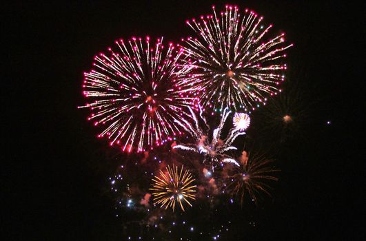 Fireworks light up the sky with dazzling display New years eve event 