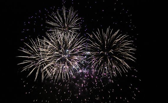 Fireworks light up the sky with dazzling display New years eve event 