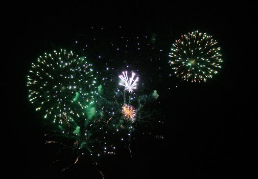 Fireworks light up the sky with dazzling display New years eve event 