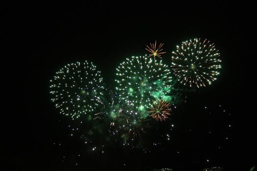 Fireworks light up the sky with dazzling display New years eve event 