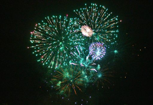 Fireworks light up the sky with dazzling display New years eve event 