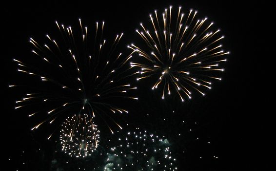 Fireworks light up the sky with dazzling display New years eve event 