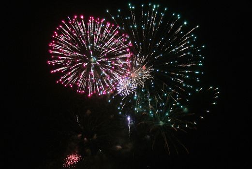 Fireworks light up the sky with dazzling display New years eve event 