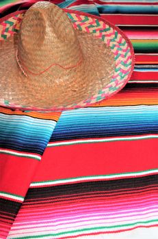 Mexico traditional cinco de mayo rug poncho fiesta background with stripes copy space