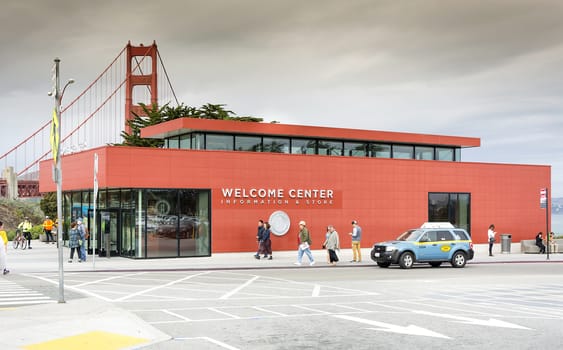 San Francisco, CA, USA, october 26, 2016: The Golden Gate Bridge Visitor Center, close to the Golden Gate Bridge in San Francisco, California.