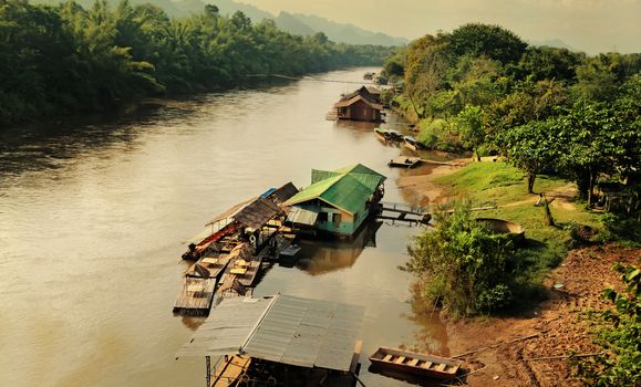 poor dwelling of Thais in rural areas of Thailand