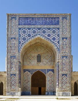 Arch portal of Kok Gumbaz mosque, Shahrisabz, Uzbekistan