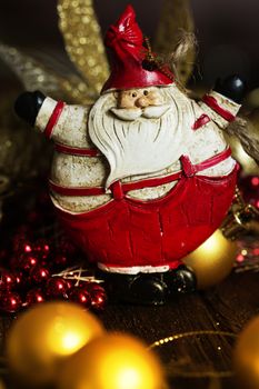 toy of Santa Claus. Santa Claus christmas decoration.Christmas greeting card.Christmas symbol