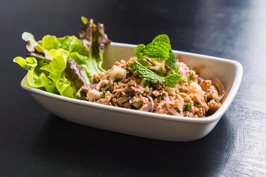 spicy minced pork with vegetable