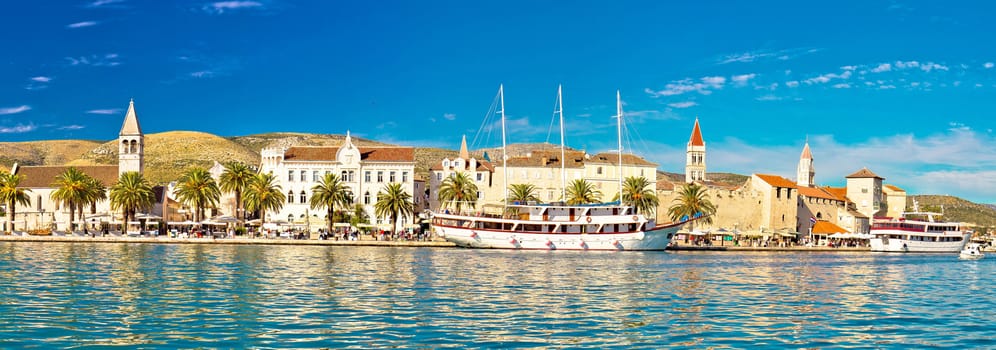 Trogir UNESCO world heritage site town panoramic view in Dalmatia, Croatia