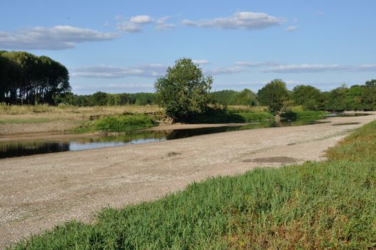 Louet river in Anjou