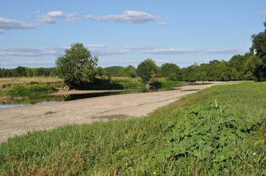 Louet river in Anjou