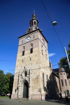 View of Oslo Cathedral, formerly Our Savior's Church in central Oslo, Norway