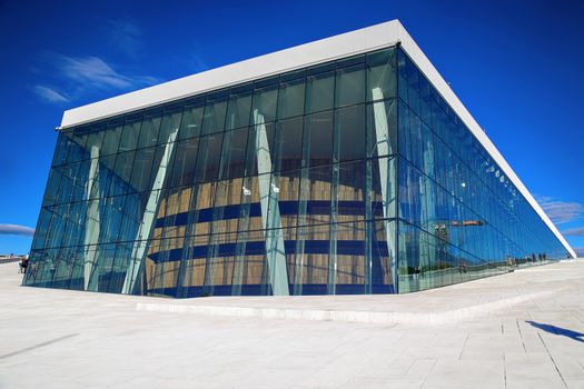 OSLO, NORWAY – AUGUST 17, 2016: Tourist on the Oslo Opera House which is home of Norwegian National Opera and Ballet and National Opera Theatre in Oslo, Norway on August 17,2016.