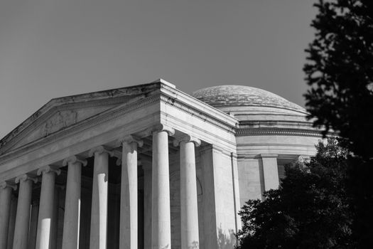 Black and White Thomas Jefferson Memorial