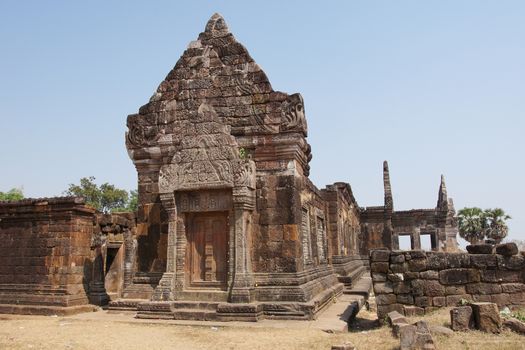 Temple Wat Phu Champasak, historical site and sights of Laos, Asia