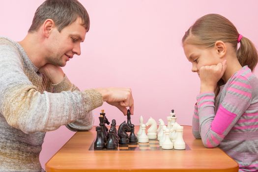 Pope makes his next move while playing chess with his daughter