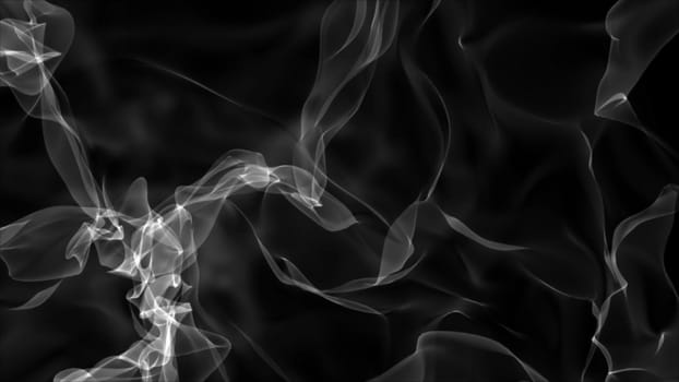 Realistic smoke on black background. Computer graphic