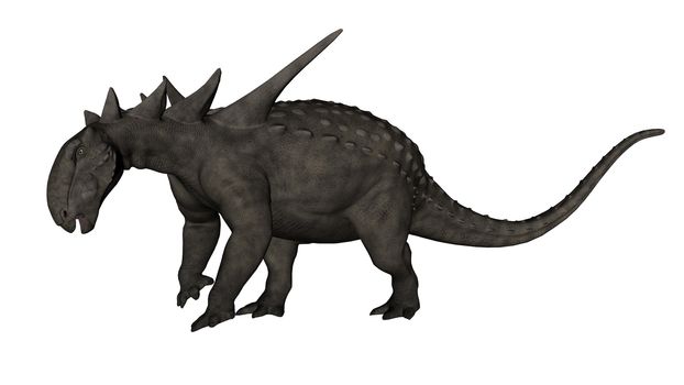 Sauropelta dinosaur isolated in white background - 3D render