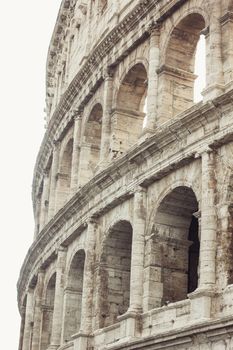 Colosseum, Rome Italy. Close-up of architectural structures