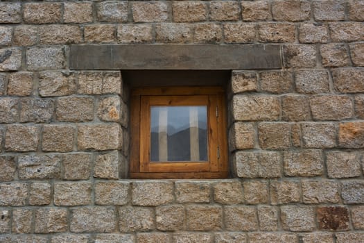 Close-up view with window