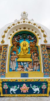 Shanti stupa in Leh Ladakh, Jammu and Kashmir, India