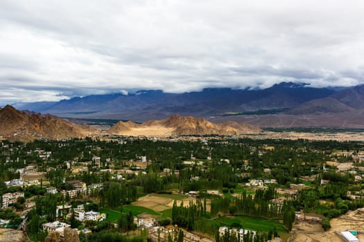 Shanti stupa in Leh Ladakh, Jammu and Kashmir, India