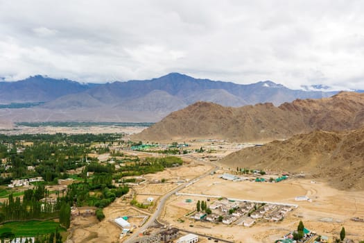 Shanti stupa in Leh Ladakh, Jammu and Kashmir, India