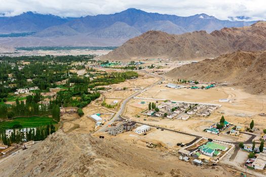 Shanti stupa in Leh Ladakh, Jammu and Kashmir, India