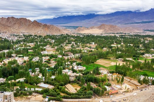 Shanti stupa in Leh Ladakh, Jammu and Kashmir, India