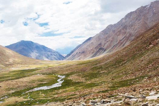 Natural landscape in Leh Ladakh, Jammu and Kashmir, India
