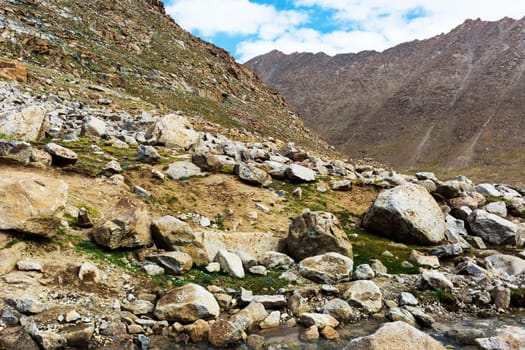 Natural landscape in Leh Ladakh, Jammu and Kashmir, India