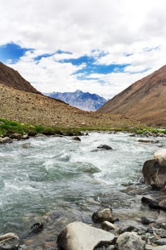 Natural landscape in Leh Ladakh, Jammu and Kashmir, India