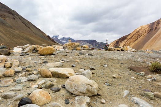 Natural landscape in Pangong lake, Leh Ladakh, Jammu and Kashmir, India
