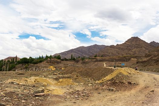 Natural landscape in Leh Ladakh, Jammu and Kashmir, India