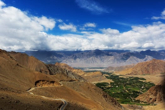 Natural landscape in Leh Ladakh, Jammu and Kashmir, India
