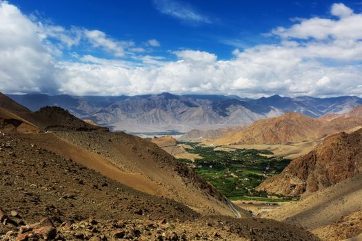 Natural landscape in Leh Ladakh, Jammu and Kashmir, India