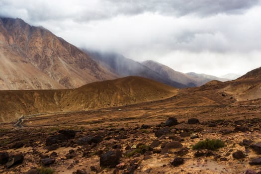 Natural landscape in Leh Ladakh, Jammu and Kashmir, India