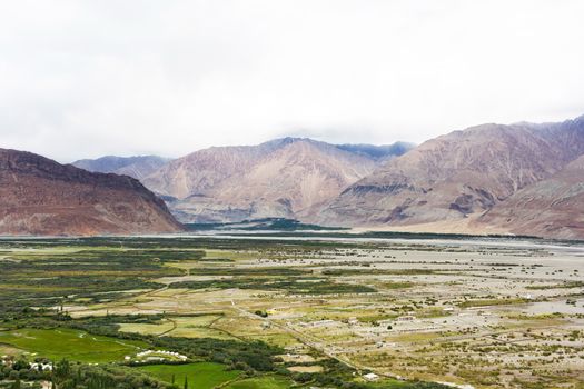 Natural landscape in Nubra valley, Leh Ladakh, Jammu and Kashmir, India
