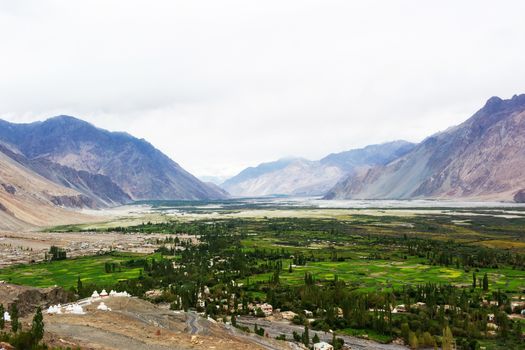Natural landscape in Nubra valley, Leh Ladakh, Jammu and Kashmir, India