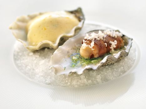 hors d’oeuvres with oyster