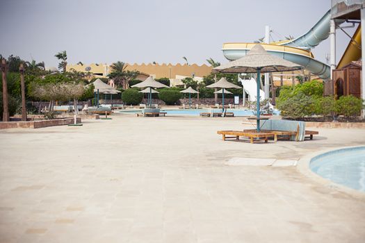 Aquapark at popular hotel, Sharm el Sheikh, Egypt