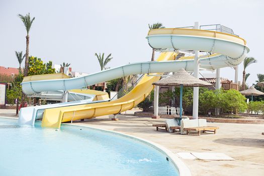 Aquapark at popular hotel, Sharm el Sheikh, Egypt