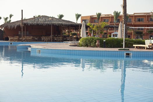 Bar swimming pool sharm el sheikh, Egypt. Hotel, resort, without tourists