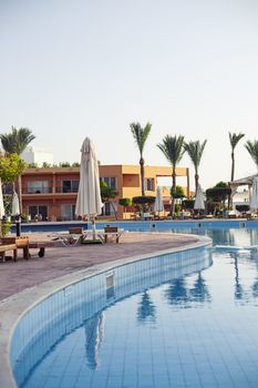 Bar swimming pool sharm el sheikh, Egypt. Hotel, resort, without tourists