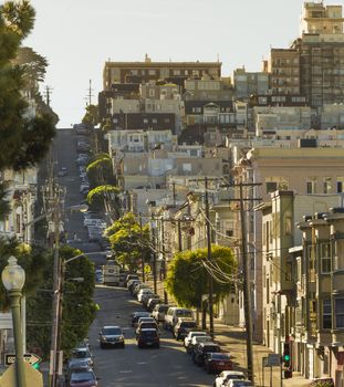 San Francisco street view in California, US