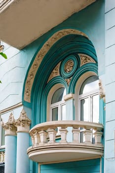 Vintage balcony in an old town house.