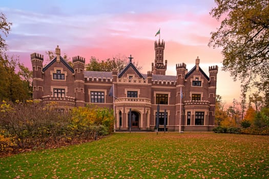Castle ' De Schaffelaar' in Barneveld the Netherlands at sunset
