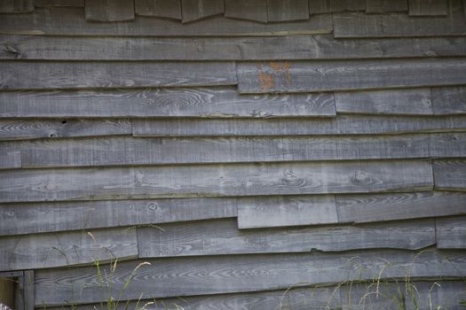 Wooden siding on home wall